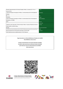 Revista Latinoamericana de Ciencias Sociales, Niñez y