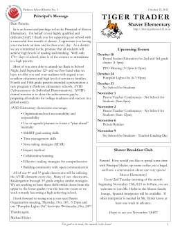 tiger trader - Shaver Elementary School