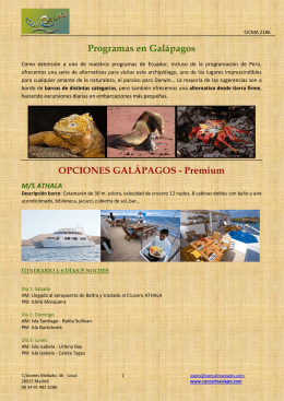 OPCIONES GALÁPAGOS - Premium M/S ATHALA