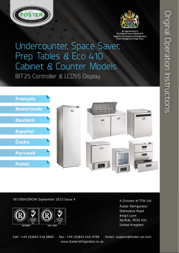 Undercounter, Space Saver, Prep Tables & Eco 410 Cabinet