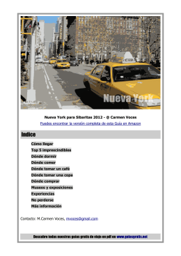 Guía gratis de Nueva York para sibaritas