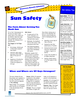 Sun Safety - Discovery Benefit Solutions