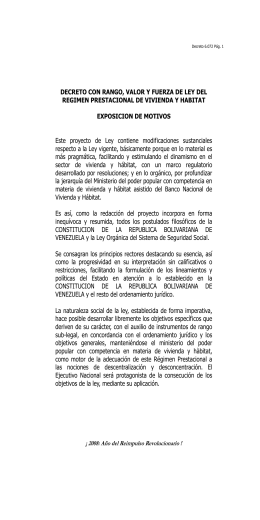 Ley del Régimen Prestacional de Vivienda y Hábitat