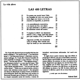 Las 400 letras y otros sonetos