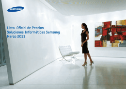 Lista Oficial de Precios Soluciones Informáticas Samsung Marzo 2011