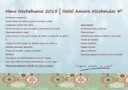 Menú Nochebuena 2015 | Hotel Amura Alcobendas 4*