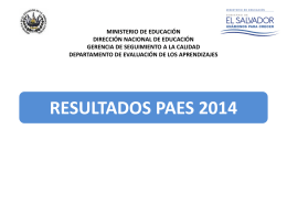 Resultados PAES Ordinaria 2014