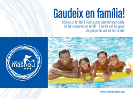 Disfruta en familia! | Have a great time with your family! De bons