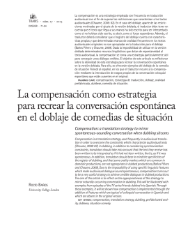 La compensación como estrategia para recrear la conversación