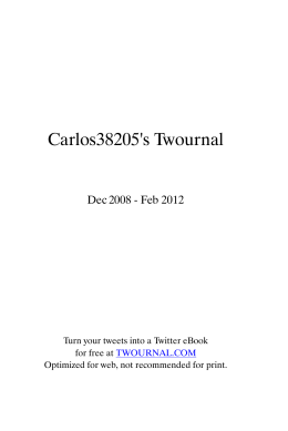 Carlos38205`s Twournal