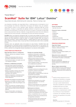 ScanMail™ Suite for IBM® Lotus® Domino™