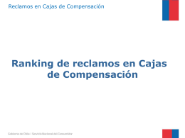 Ranking de reclamos en Cajas de Compensación