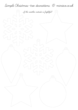 Simple Christmas-tree decorations © minieco.co.uk