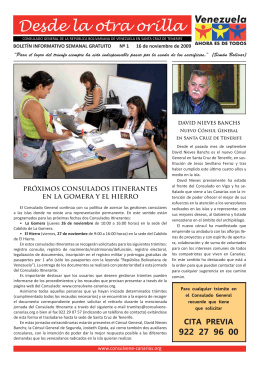 Boletin 1 - Consulado de Venezuela en Islas Canarias