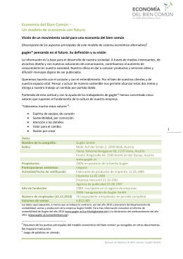 Economía del Bien Común – Un modelo de