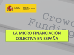 La Mircrofinanciación Colectiva en España