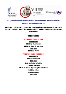 PROGRAMA VII OLIMPIADAS FeVA