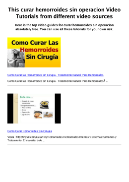 #Z curar hemorroides sin operacion PDF video books