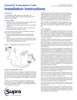 DisplayKEY Analog Modem Cradle Installation Instructions