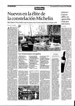 Nuevos en la elite de la constelación Michelín