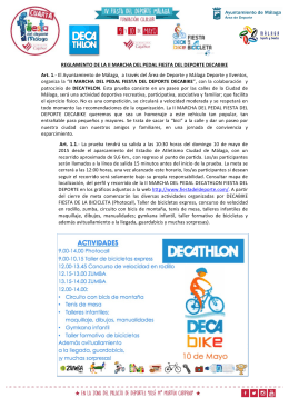 REGLAMENTO II Marcha del Pedal Fiesta del Deporte