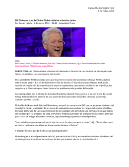 CGI en The Huffington Post 6 de mayo, 2013 Bill Clinton va traer la