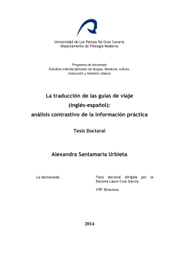 La traducción de las guías de viaje (inglés-español