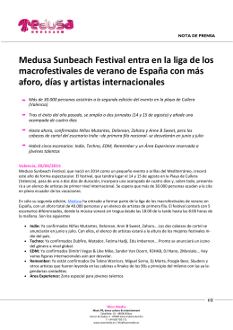 Medusa Sunbeach Festival entra en la liga de los macrofestivales