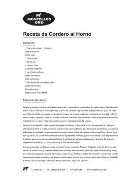 Receta de Cordero al Horno