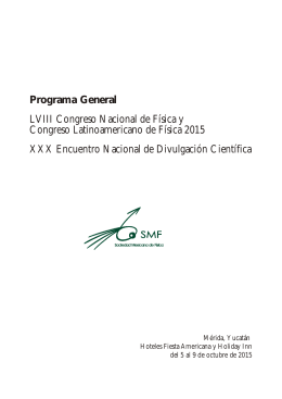 Programa General LVIII Congreso Nacional de