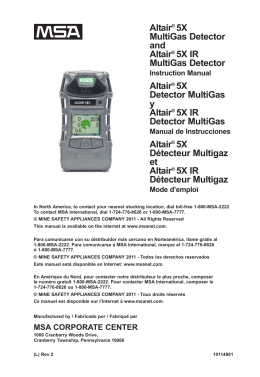 Altair® 5X MultiGas Detector and Altair® 5X IR MultiGas