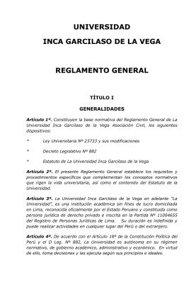 reglamento general - Universidad Inca Garcilaso de la Vega