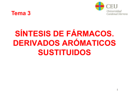 SÍNTESIS DE FÁRMACOS. DERIVADOS