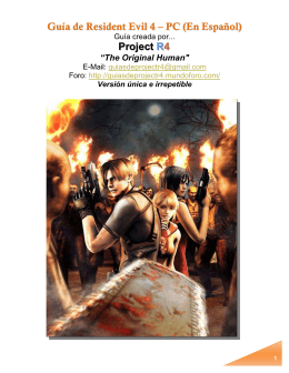 Guía de Resident Evil 4 – PC (En Español) Project R4