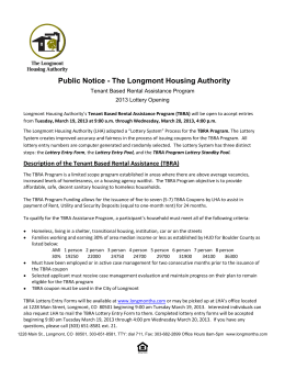 Public Notice - The Longmont Housing Authority