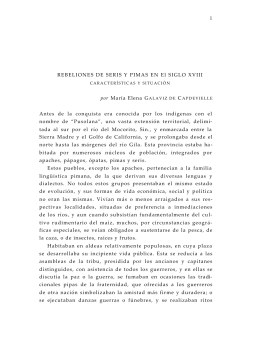 Rebeliones de seris y pimas en el siglo XVIII - E-Journal