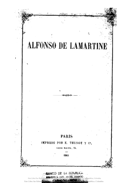 Alfonso de Lamartine / - Actividad Cultural del Banco de la República
