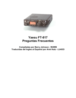 Yaesu FT-817 Preguntas Frecuentes