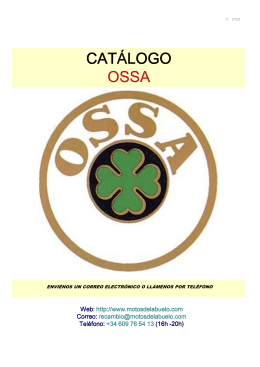 CATÁLOGO OSSA - Motos del Abuelo