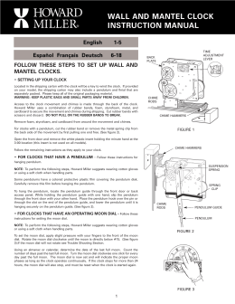 wall and mantel clock instruction manual
