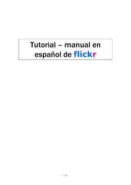manual en español de Flickr
