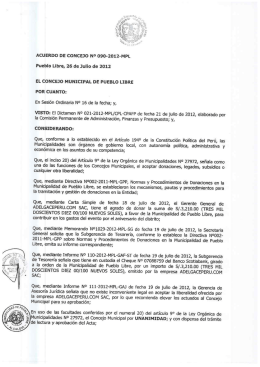acuerdo de concejo n° 090-2012-mpl