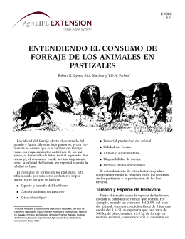 Entendiendo el consumo de forraje de los animales en pastizales