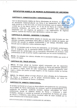 ESTATUTOS KABILA DE MOROS ALMOHADES DE ARCHENA