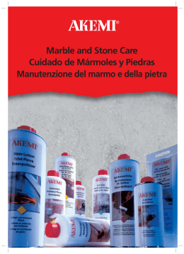 Marble and Stone Care Cuidado de Mármoles y Piedras