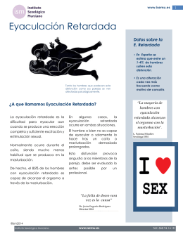 Eyaculación Retardada - Instituto Sexológico Murciano