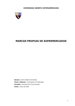 MARCAS PROPIAS DE SUPERMERCADOS