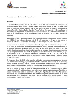 Arandas nueva ciudad media de Jalisco