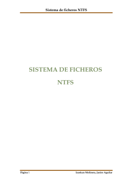 SISTEMA DE FICHEROS NTFS