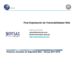 Post Explotación de Vulnerabilidades Web